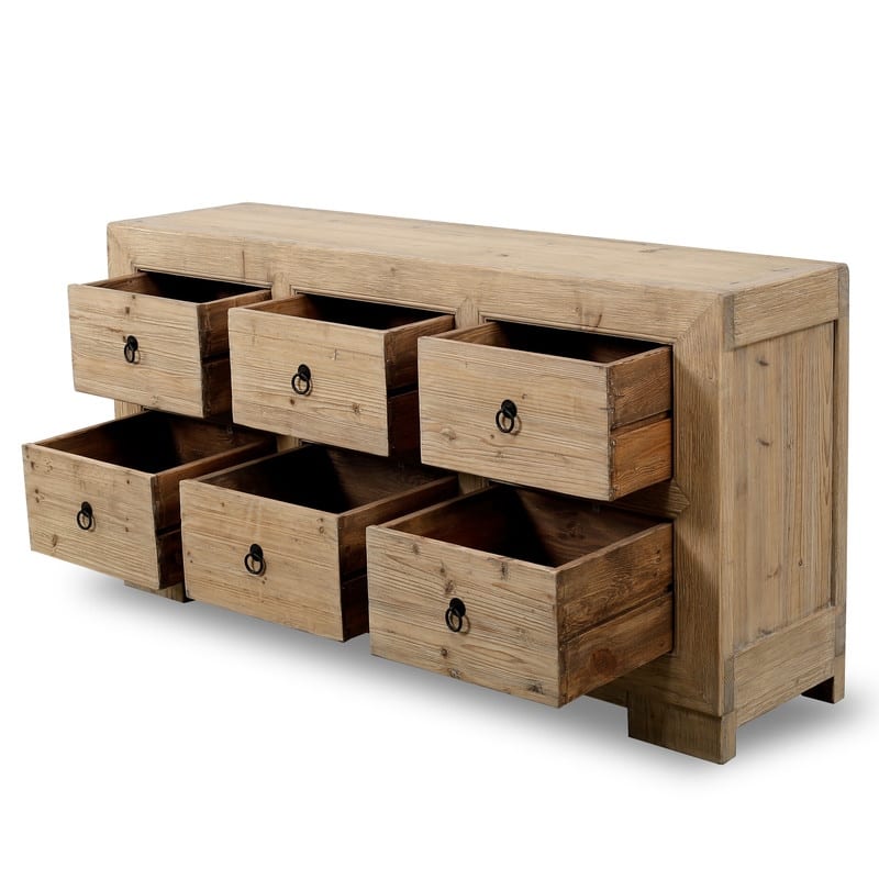 Capri Chest of Drawers Weathered Natural Pine 68x18x35H