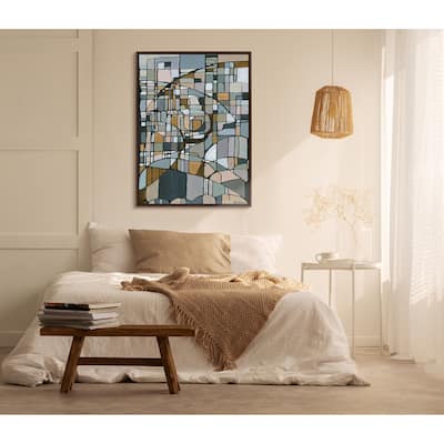 Kate and Laurel Sylvie Deco Nadeau Framed Canvas by Leah Nadeau