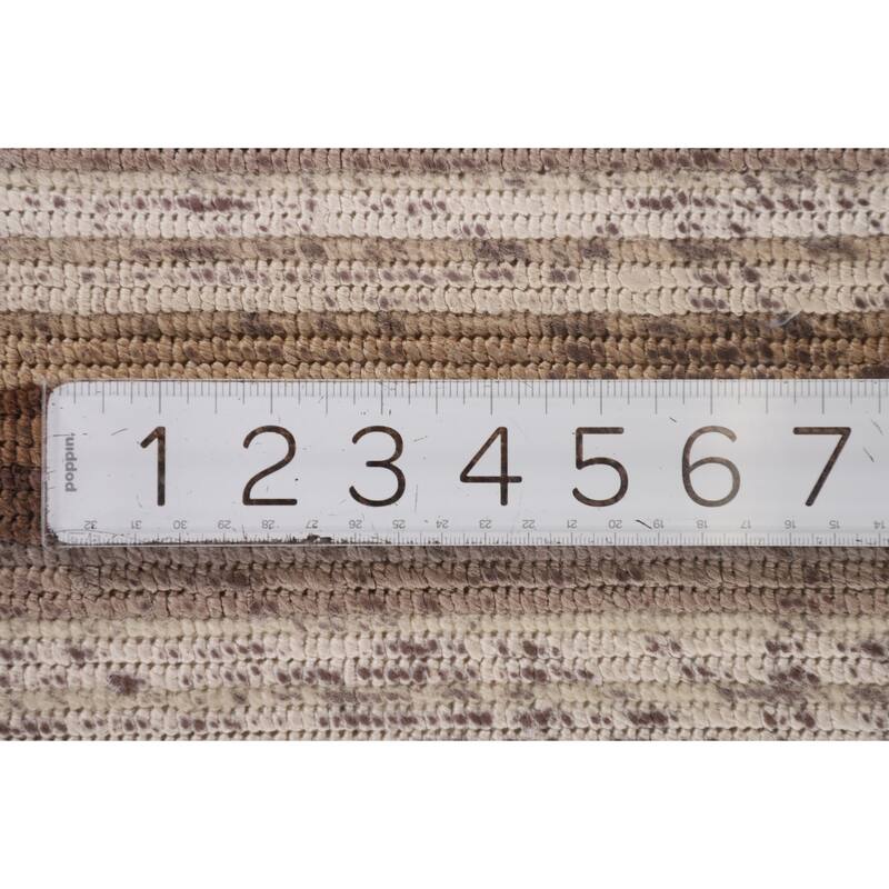 Modern Accent Rug Handmade Indian Abstract Wool Carpet - 2'9"x 5'2"