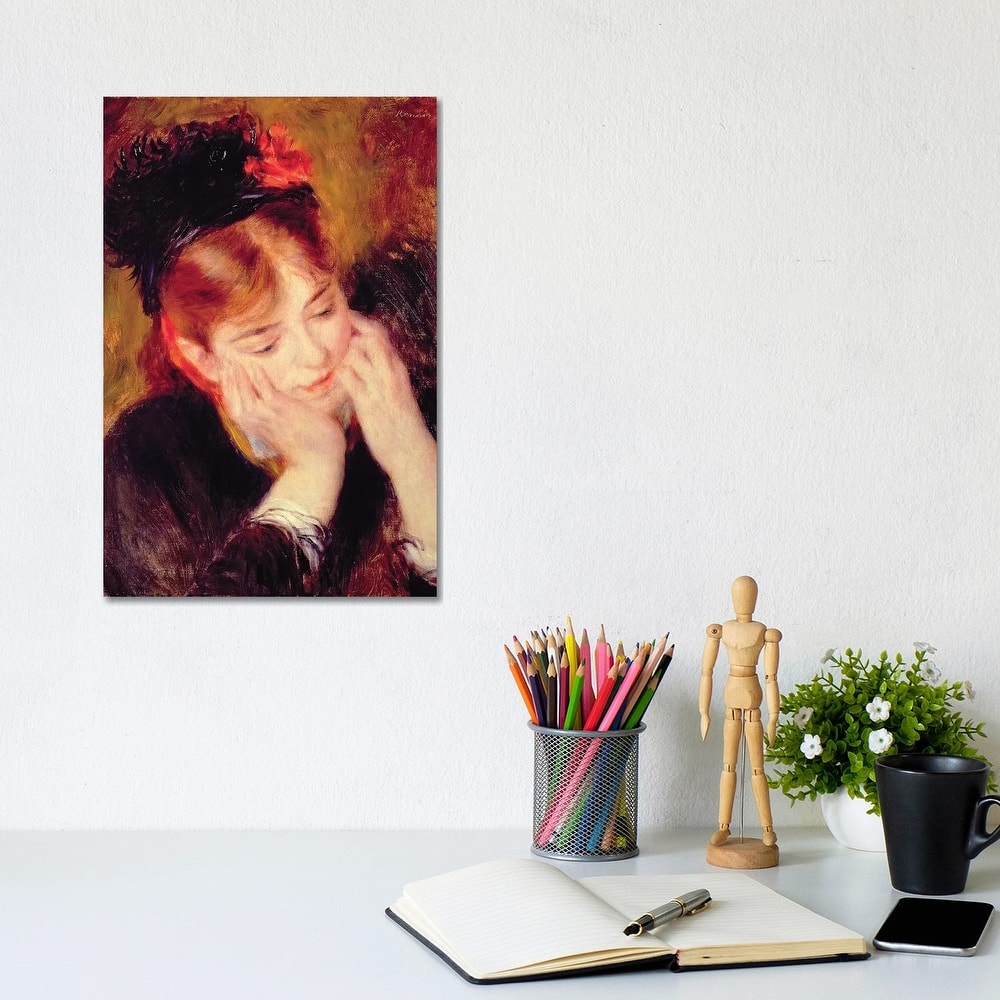 iCanvas "Reflection" by Pierre-Auguste Renoir Canvas Print