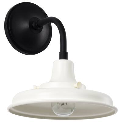 Morris Small Outdoor Lantern Black Finish White Shade