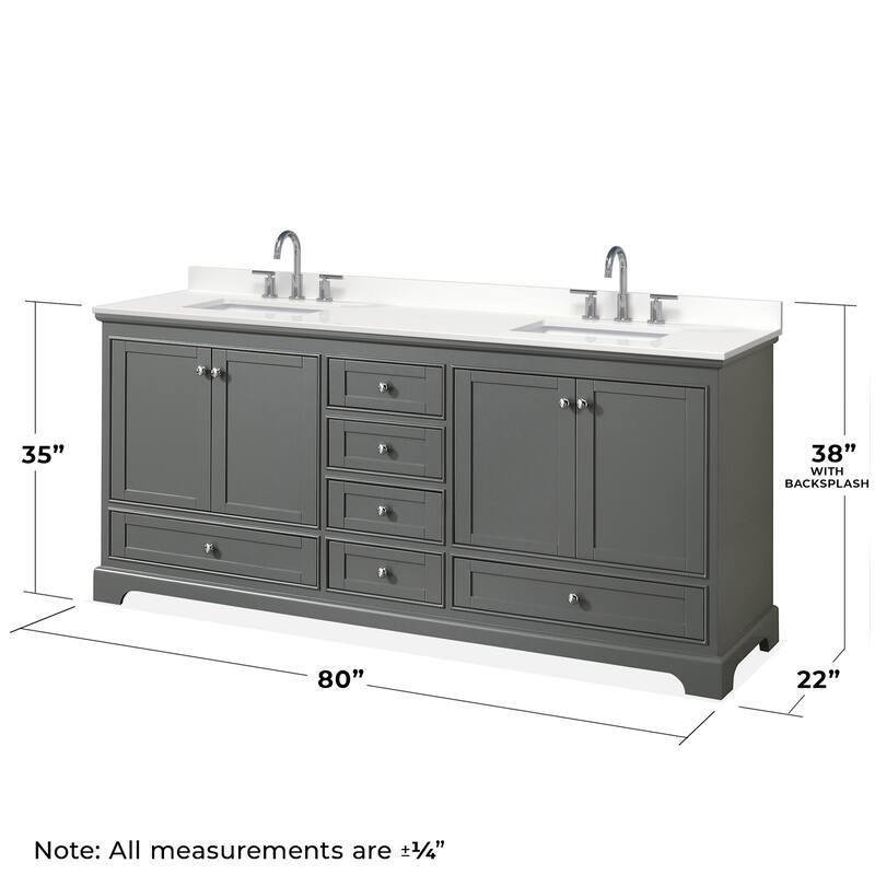 Wyndham Collection WCS202080D-QTZ-US3M70 Deborah 80" Free Standing