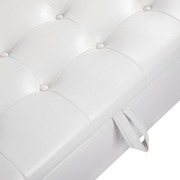 35-Inch Air Leather Tufted Upholstered Lift-Top Ottoman Bench, Large Square Storage Coffee Table for Living Room