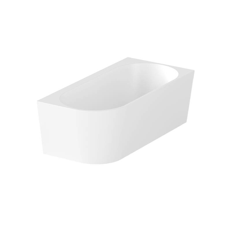 A&E Bath Willie White High-gloss Freestanding Rectangle Bathtub