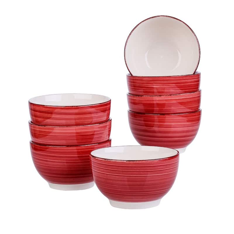 vancasso Bella 5.5 Inch Stoneware Large Serving Bowl Set,24Oz.