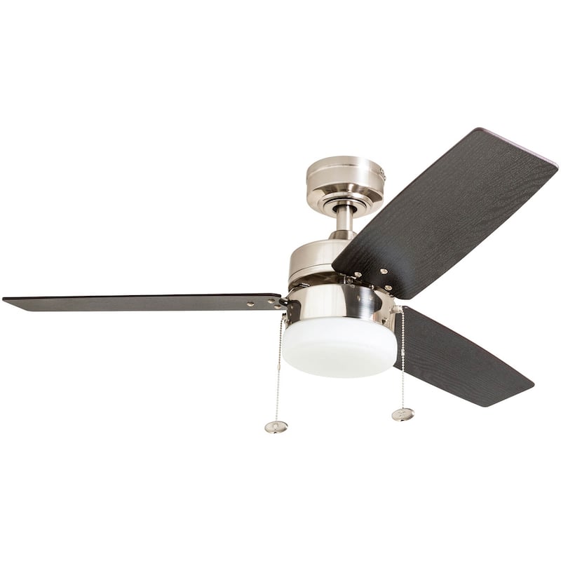 Copper Grove Glenfaba 42-inch Brushed Nickel Ceiling Fan with 3 Barnwood Blades