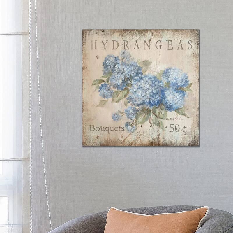iCanvas "Hydrangeas Bouquets (50 Cents)" by Debi Coules Canvas Print