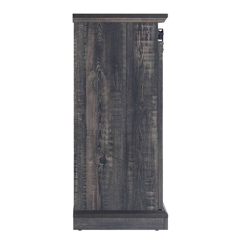 Myrtle 60 In. Fireplace Sliding Doors Media Console