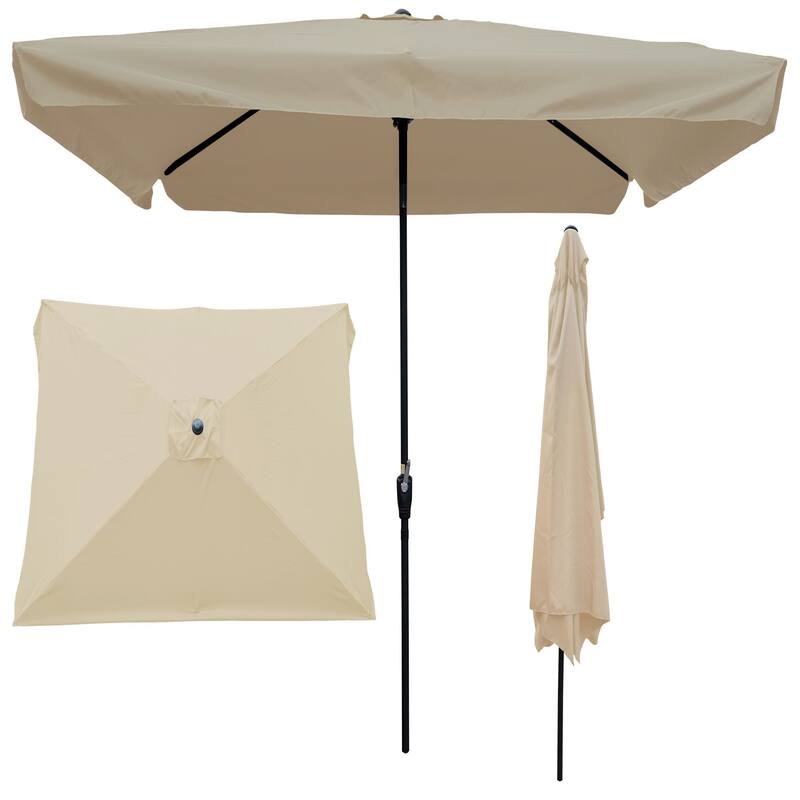 Clihome 10 x 6.5 ft Rectangular Patio Umbrella Outdoor