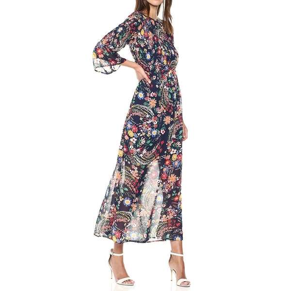 floral sheer maxi dress