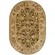 SAFAVIEH Handmade Classic Clotilda Traditional Oriental Wool Rug - 7'6" x 9'6" Oval - Olive/Camel