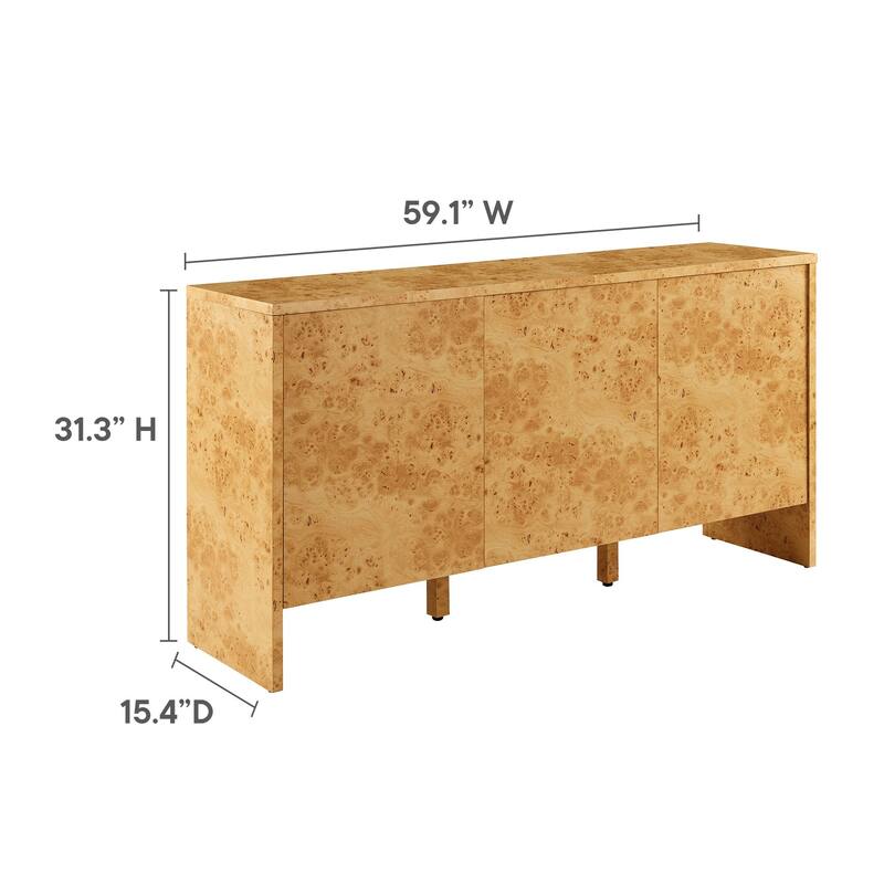 Hudson 60" Burl Wood Sideboard