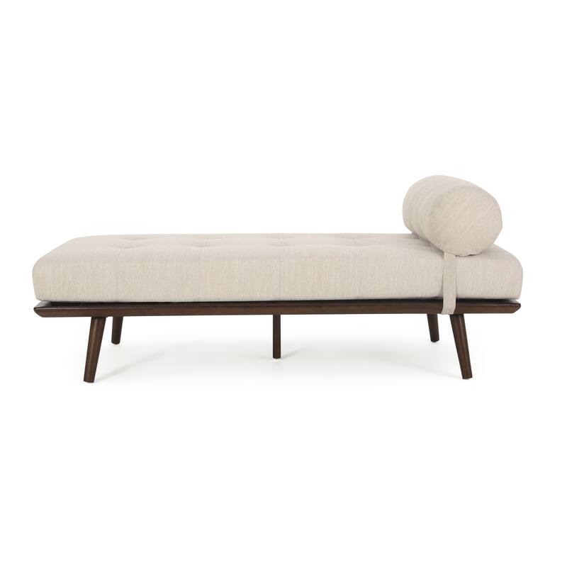 Simple Living Chaise Lounge with Rolled Pillow