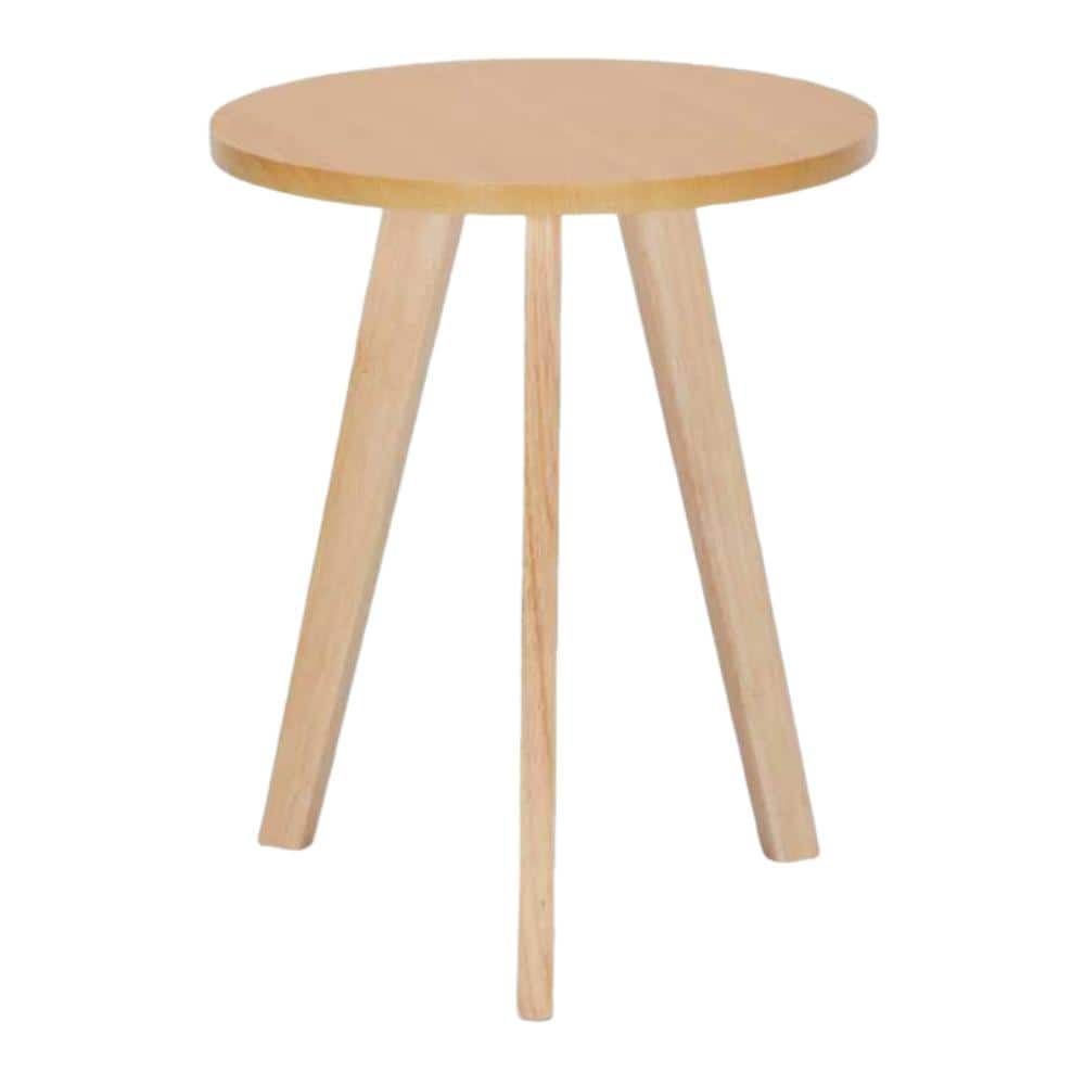 Solid Wood Frame with MDF Top, Modern Accent Table,Features a sturdy natural rubberwood solid wood frame for reliable support