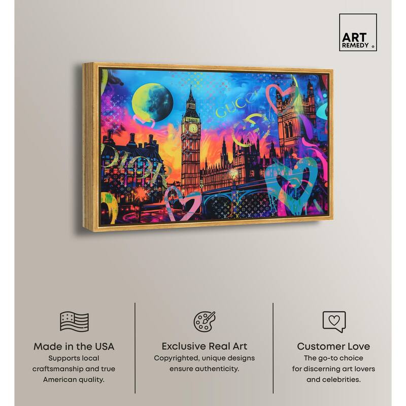 London Graffiti Canvas by Art Remedy