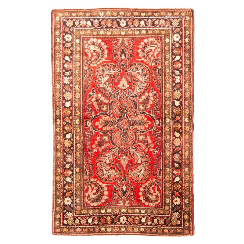 ECARPETGALLERY Hand-knotted Anadol Red Wool Rug - 3'5 x 5'6