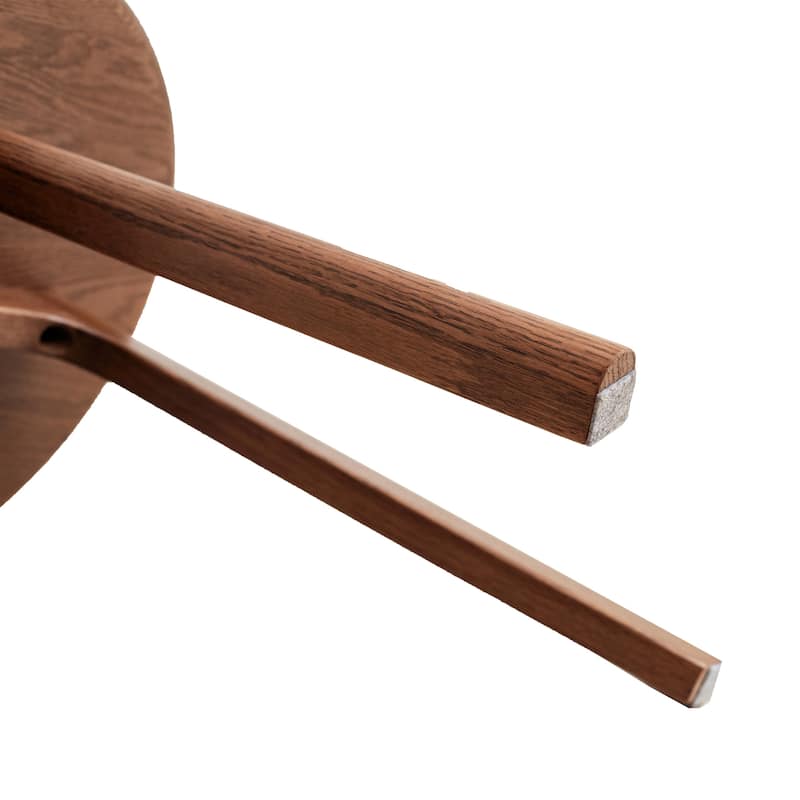Christopher Knight Home - Lucas Solid Oak Wood Round End Table with Sturdy Three-Legged Design
