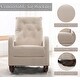 preview thumbnail 6 of 40, Velvet Rocking Chair with Side Pocket, Comfy Accent Chair with High Back, Upholstered Nursery Rocking Lounge Chair