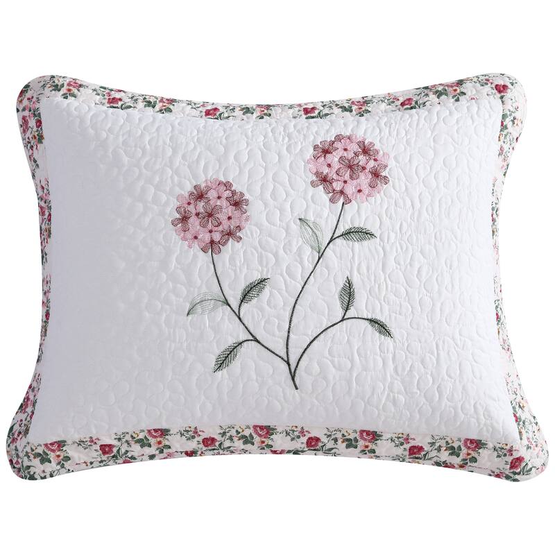 Carnation Embroidered Sham