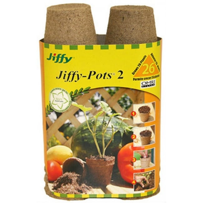 Jiffy JP226 Round Pots, 2-1/4", 26-Pack