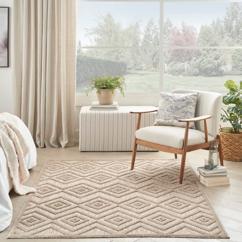 Nourison Versatile Indoor/Outdoor Geometric Flatweave Area Rug