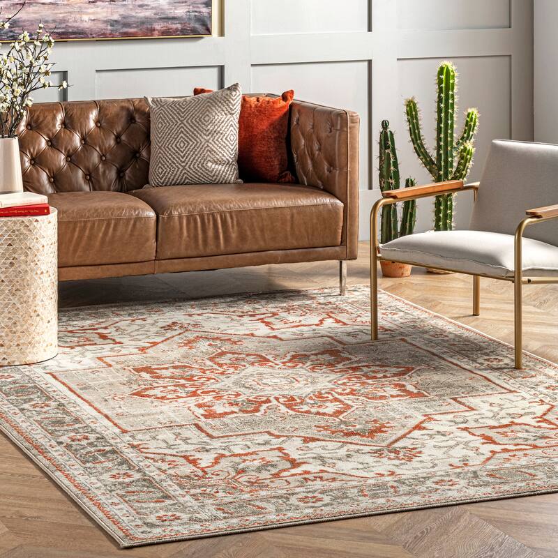 Nuloom Charlotte Faded Medallion Area Rug