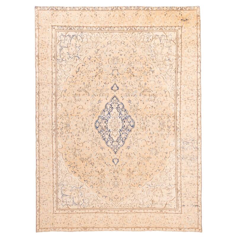ECARPETGALLERY Hand-knotted Antalya Vintage Light Copper Wool Rug - 9'4 x 12'9