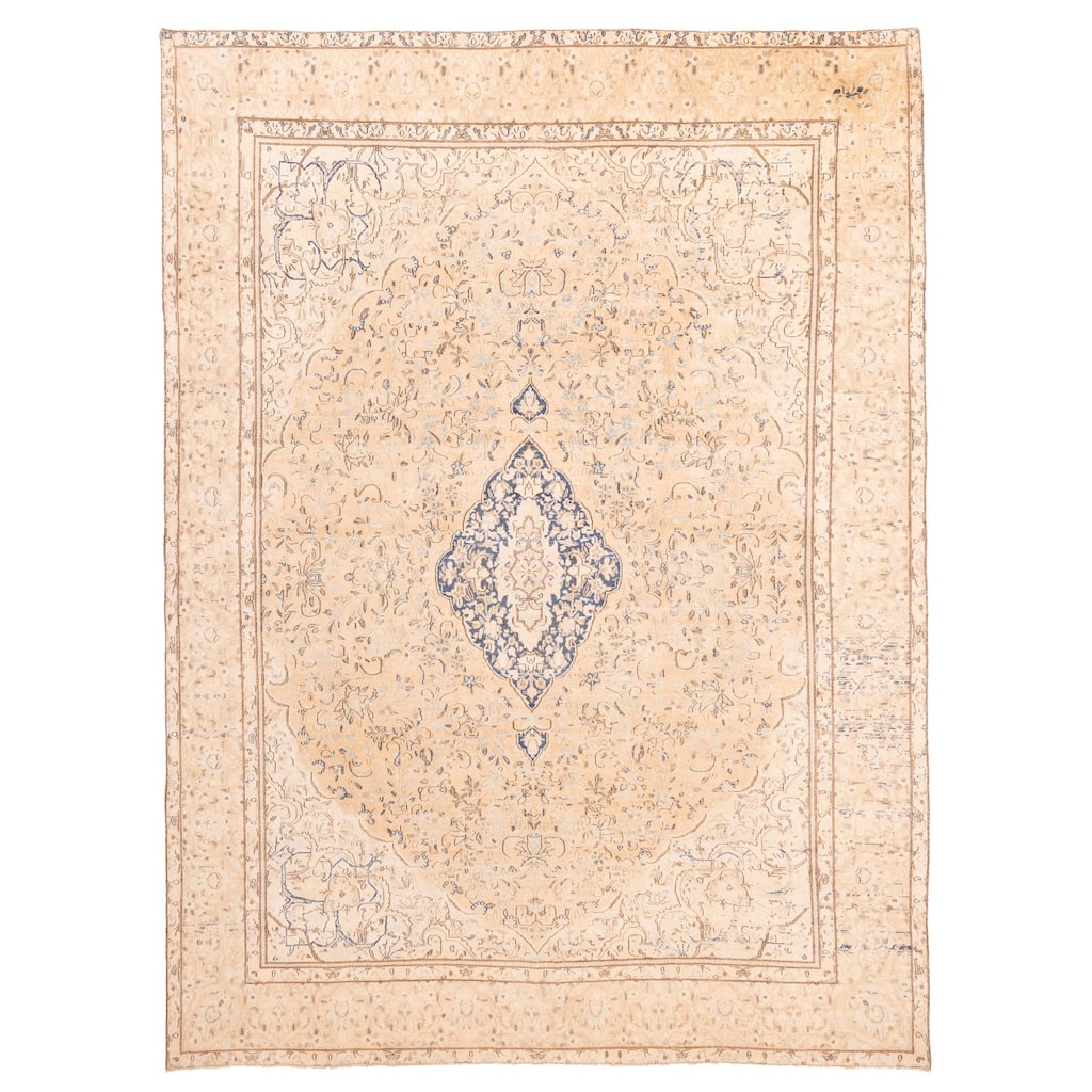 ECARPETGALLERY Hand-knotted Antalya Vintage Light Copper Wool Rug - 9'4 x 12'9
