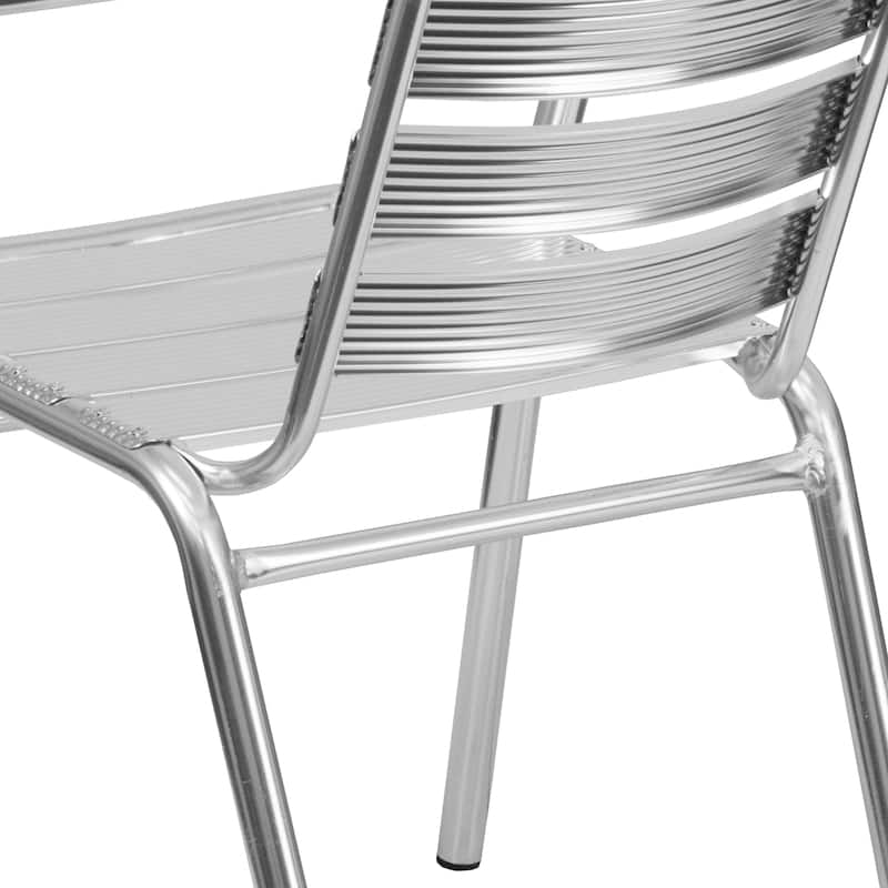 Aluminum Indoor/ Outdoor Stackable Arm Chair (Set of 4)