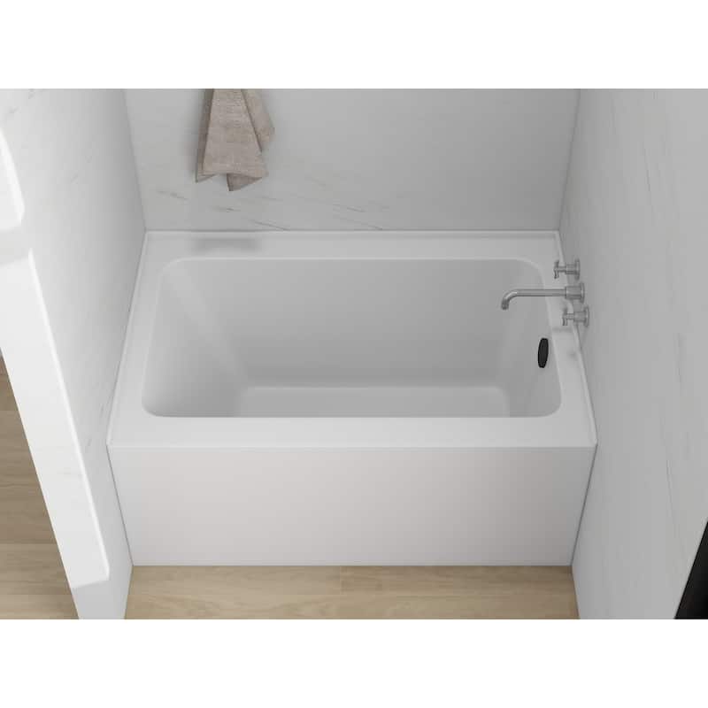 Vanity Art Alcove Soaking Acrylic Bathtub