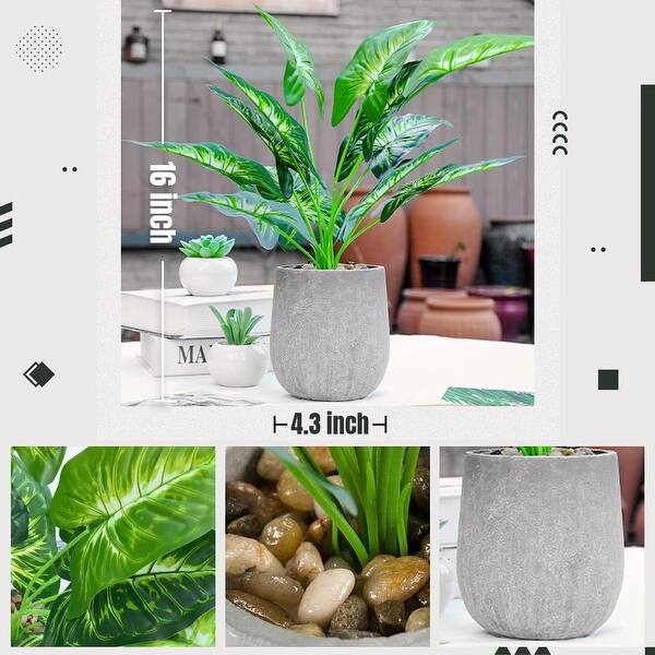 16'' Fake Plants Artificial Potted Greenery Faux Plants for Office Desk  Home Bathroom Decor - N/A - Bed Bath & Beyond - 42590313