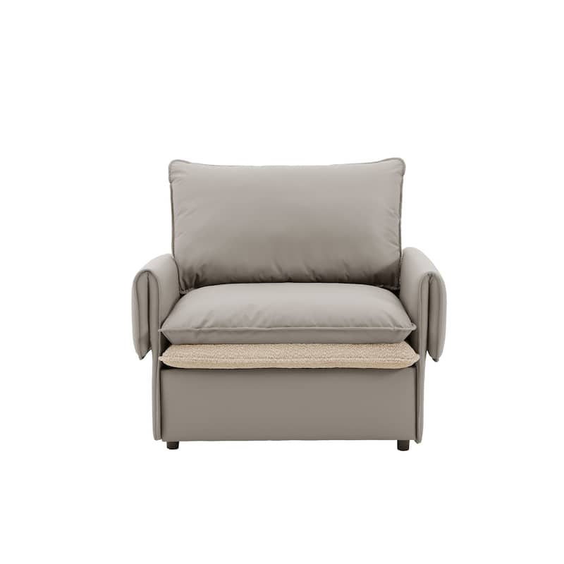 Oversized Armchair with Dual Cushions