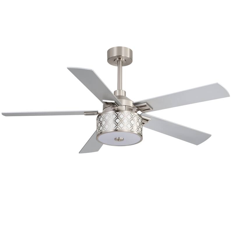 52-inch Reversible 5-Blade Fandelier Ceiling Fan with Light and Remote