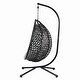 preview thumbnail 14 of 77, Wicker Hanging Egg Chair for Indoor and Outdoor Relaxation