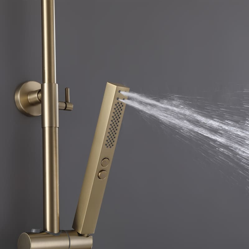 Wall Mounted 10" Rainfall Shower System With Bathtub spout
