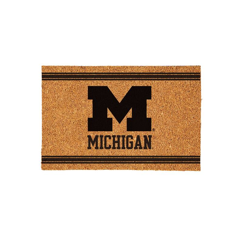 University Of Michigan Monochrome Indoor/Outdoor Coir Door Mat