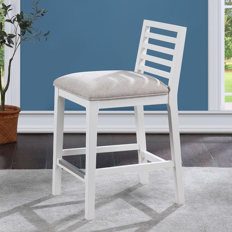 Sunnyvale Solid Wood Counter Stool - White