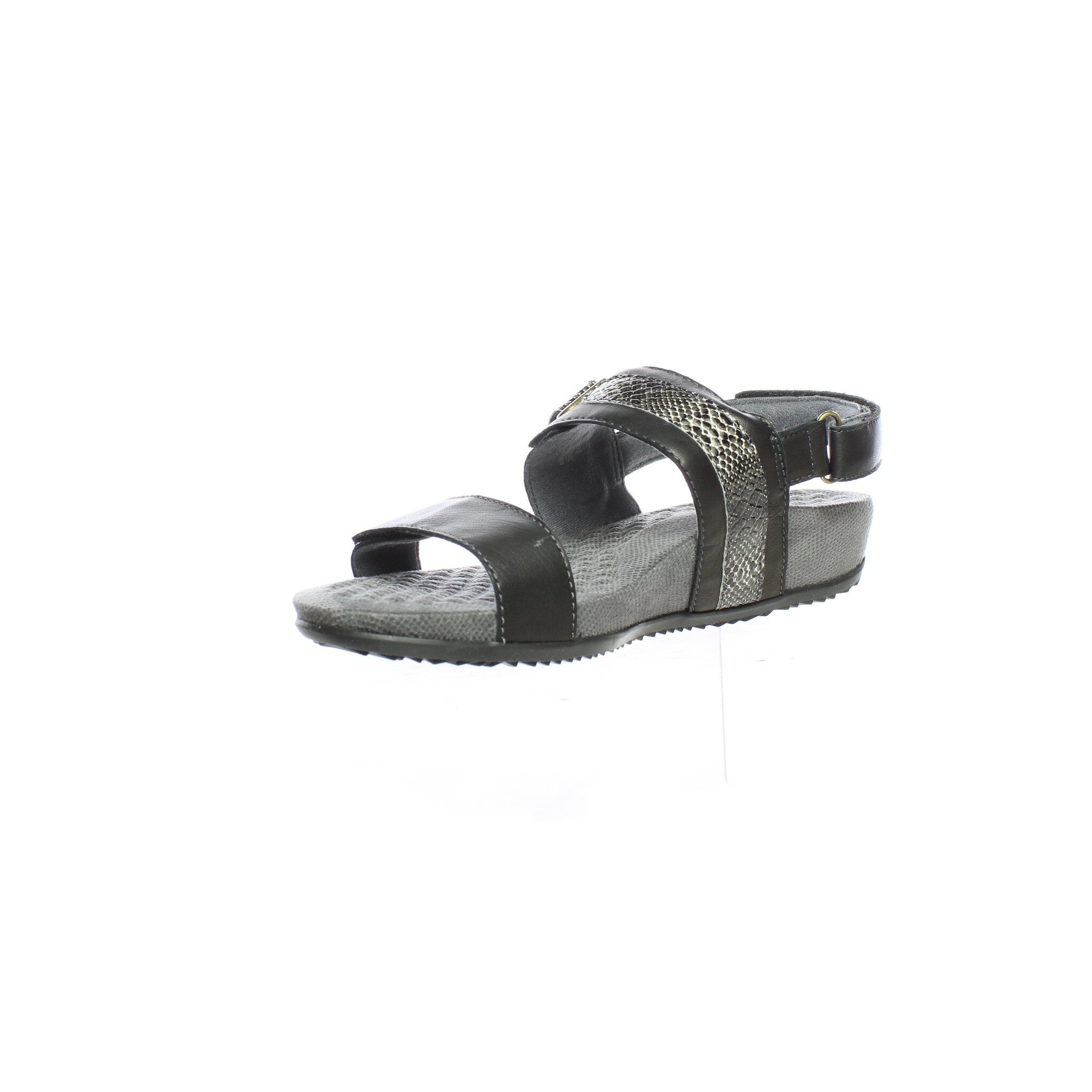 narrow black sandals