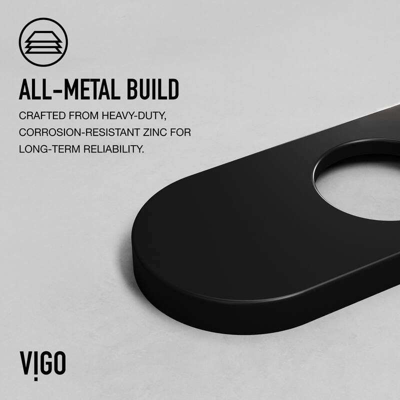 VIGO 5.5" L Bathroom Deck Plate in Matte Black