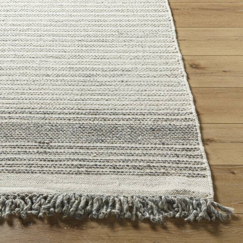 Coby Casual Solid Color Wool Area Rug