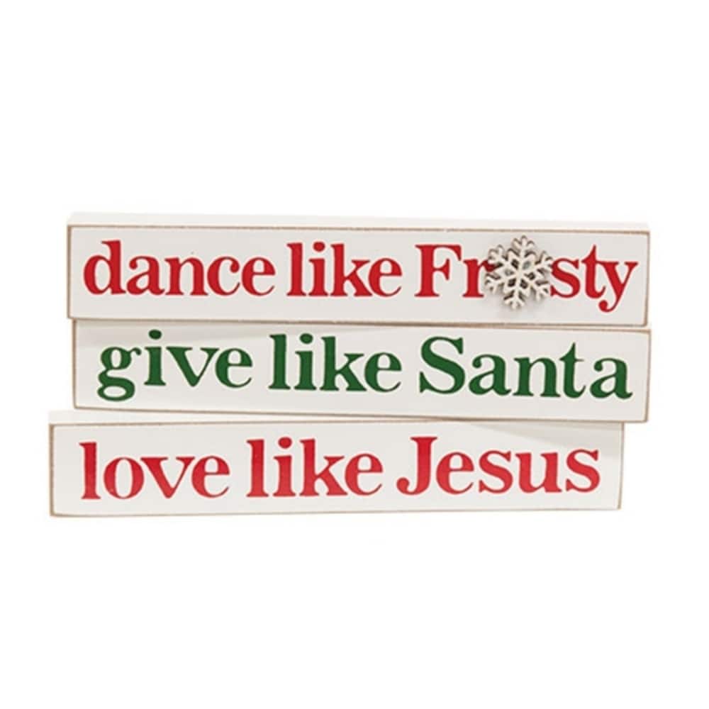 Dance Like Frosty Mini Stick Decorations 3 Asstd. - 6" x 5" x 1"
