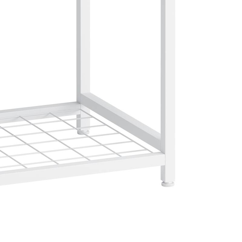Portable Clothes Rack with Bottom Mesh Rack and Oxford Storage Bag