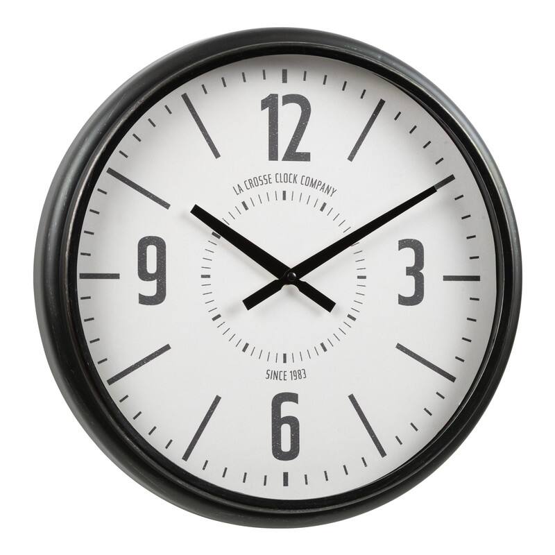 La Crosse Clock 16" Sullivan Industrial Quartz Analog Clock