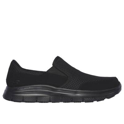 Skechers Work Mens Relaxed Fit Flex Advantage Mcallen Sr Soft Toe Slip Resistant Work Shoe Black 77048Bbk One Size