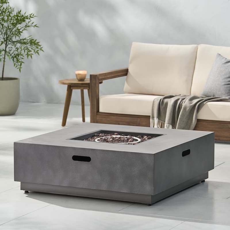 Wellington Outdoor 50,000 BTU Square Fire Pit (No Tank Holder) by Christopher Knight Home