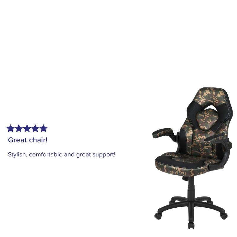 High Back Racing Style Ergonomic Gaming Chair with Flip-Up Arms
