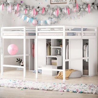 Multifunctional Design Double Twin Loft Beds
