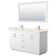 Option White / White Quartz Top / Brushed Gold Hardware