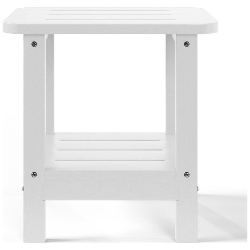 Brighton Outdoor Poly Two Shelf Side Table