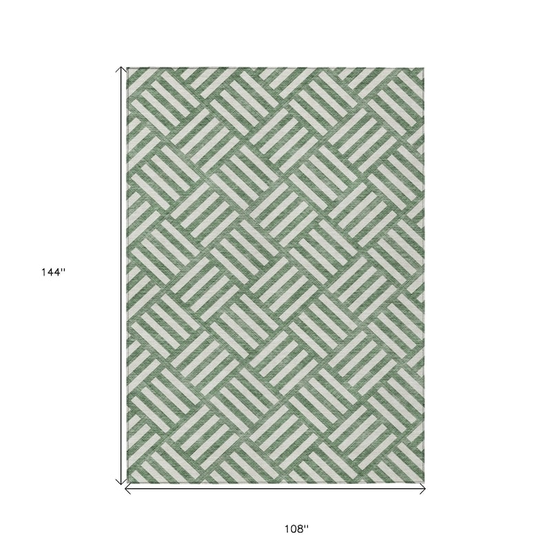 HomeRoots Geometric Transitional Rectangle Outdoor Rug